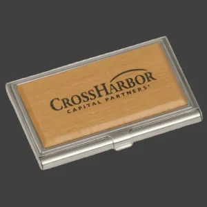 Personalized Business Card Cases – Wood and Stainless Steel Styles