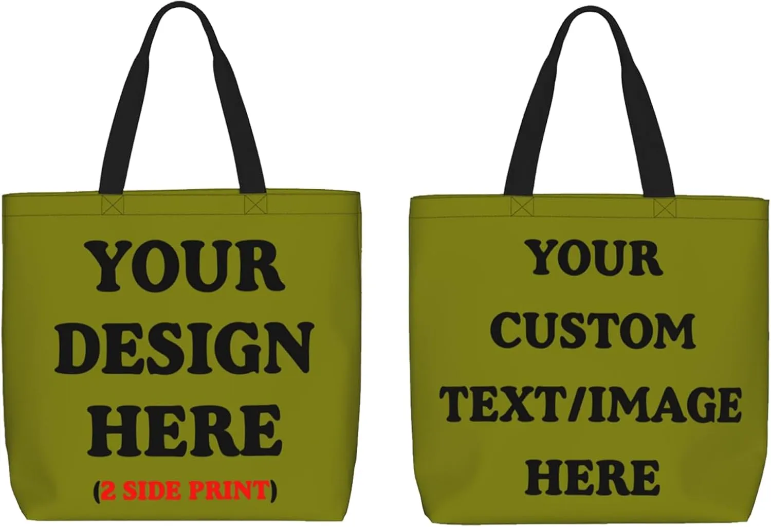 Personalized Custom Tote Bag For Travel & Business - Add Your Design - Reusable Shoulder Bag For Women