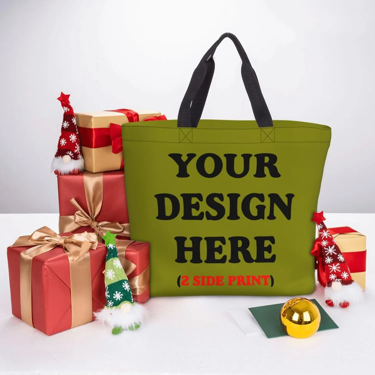 Personalized Custom Tote Bag For Travel & Business - Add Your Design - Reusable Shoulder Bag For Women