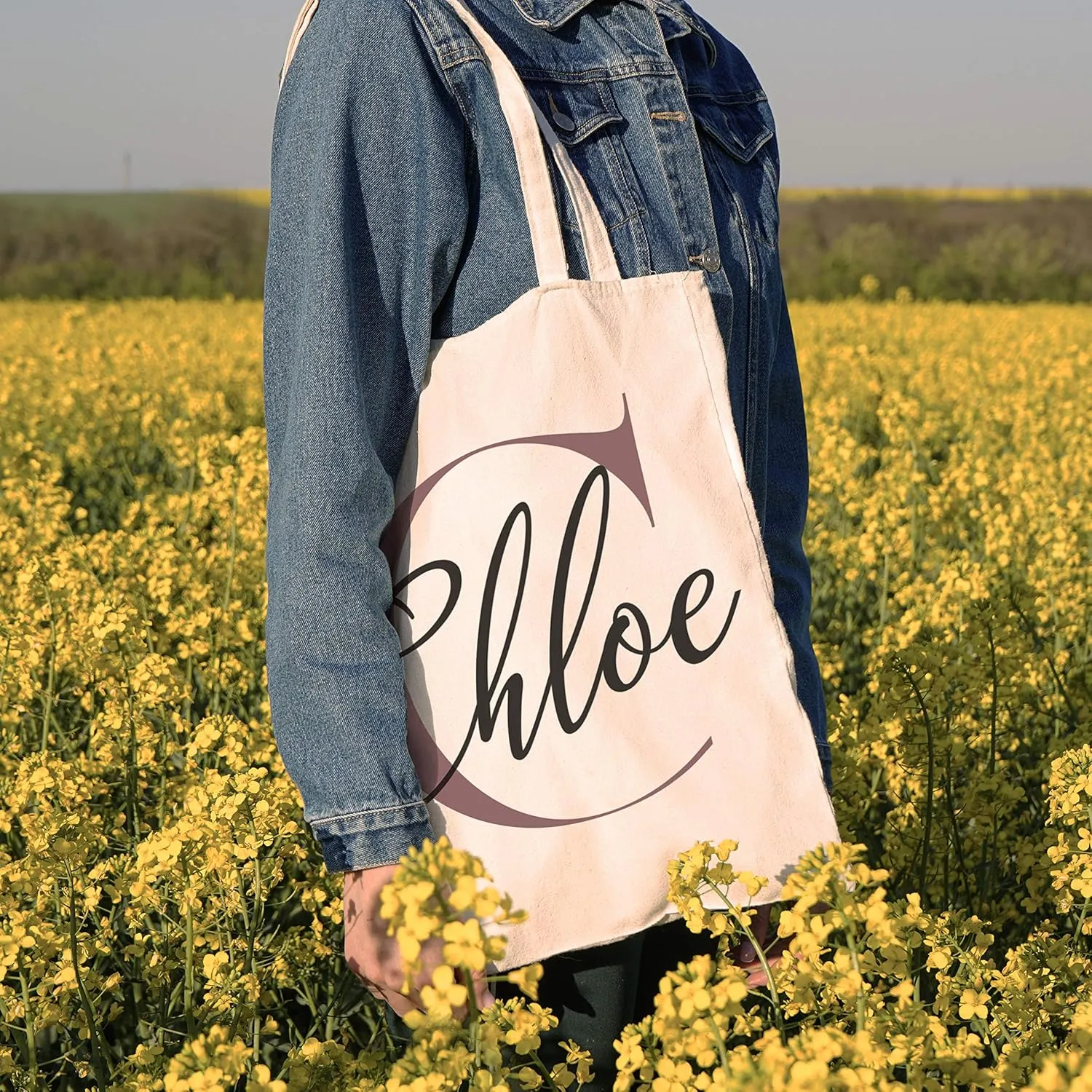 Personalized Initial Tote Bag Gifts - Custom Totes