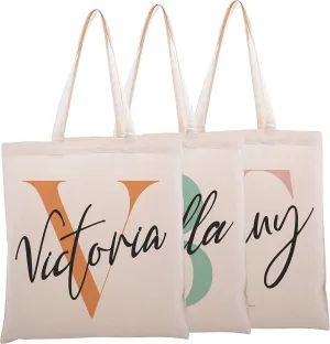 Personalized Initial Tote Bag Gifts - Custom Totes