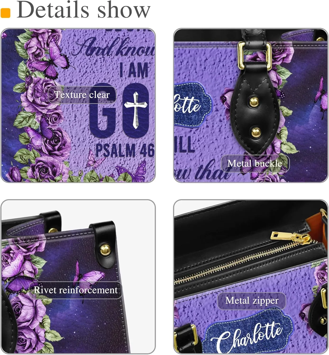 Personalized Leather Handbags with Name & Zipper – Perfect Christian Purses for Women | Ideal Mother's Day Gifts