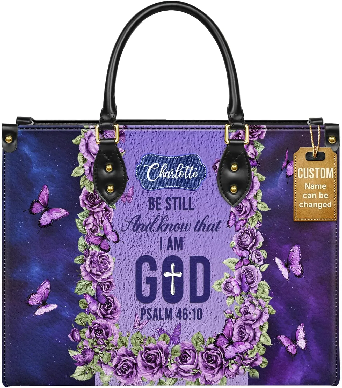 Personalized Leather Handbags with Name & Zipper – Perfect Christian Purses for Women | Ideal Mother's Day Gifts