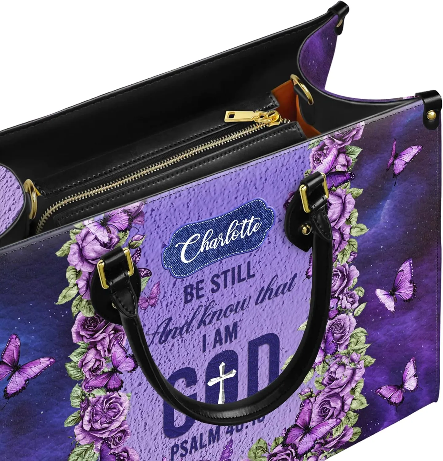 Personalized Leather Handbags with Name & Zipper – Perfect Christian Purses for Women | Ideal Mother's Day Gifts