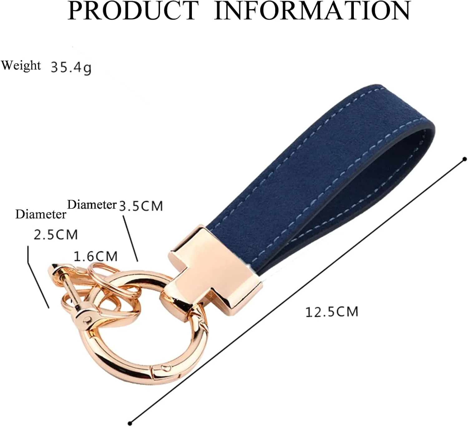 Personalized Leather Keychain Custom Engraved Name Keychain for Birthday Men and Women
