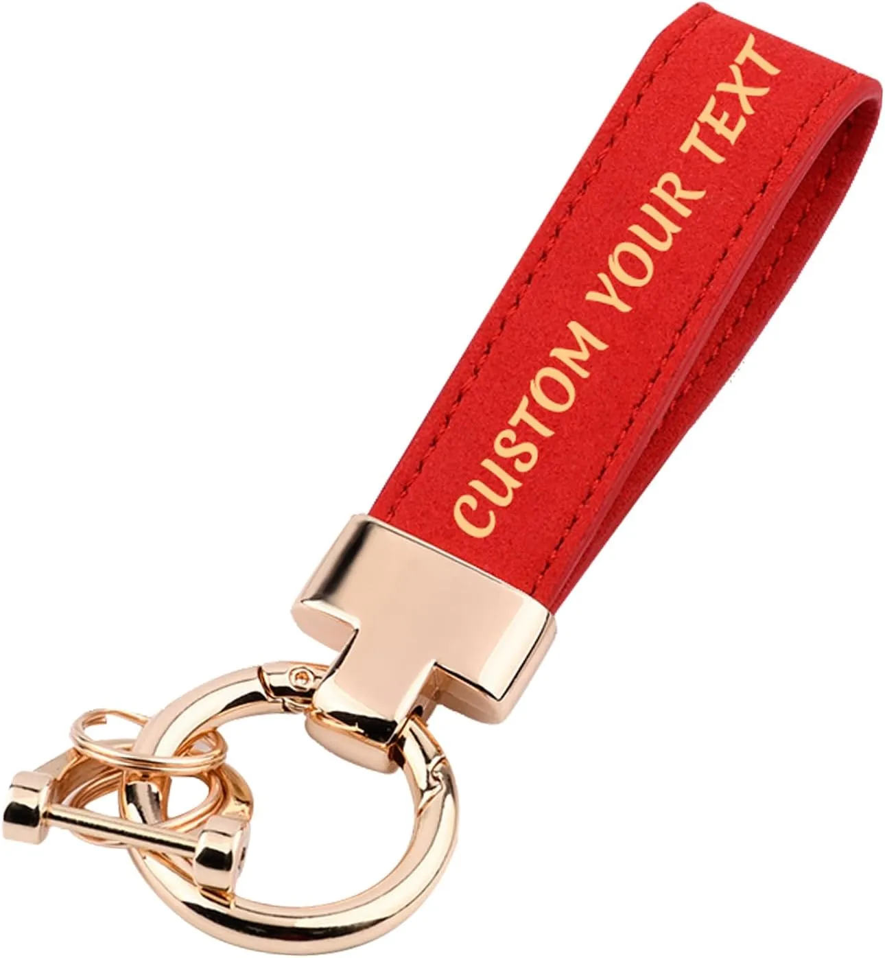 Personalized Leather Keychain Custom Engraved Name Keychain for Birthday Men and Women