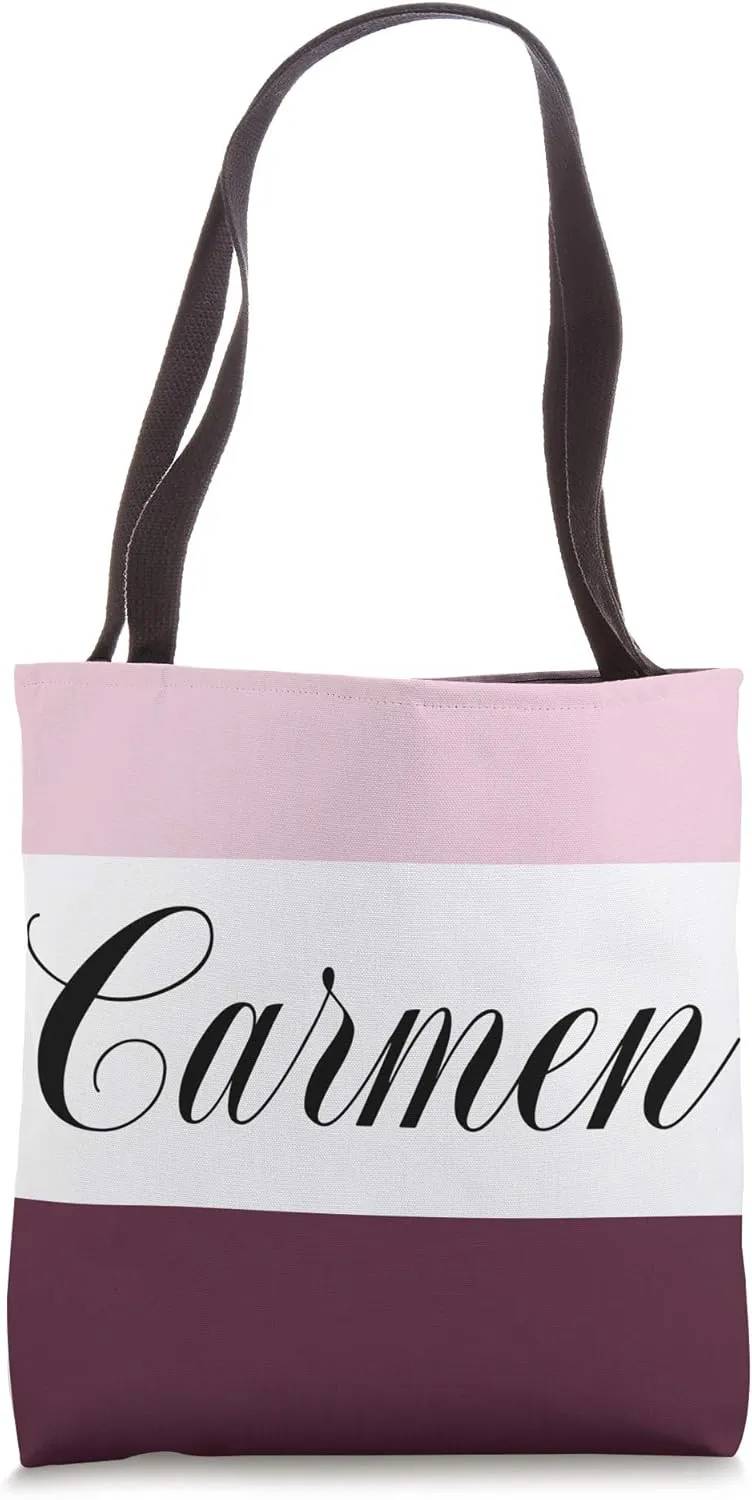 Personalized Name Carmen Employee Bridal Birthday Gifts Tote Bag