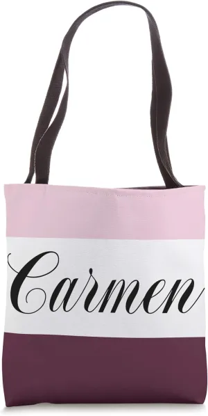 Personalized Name Carmen Employee Bridal Birthday Gifts Tote Bag