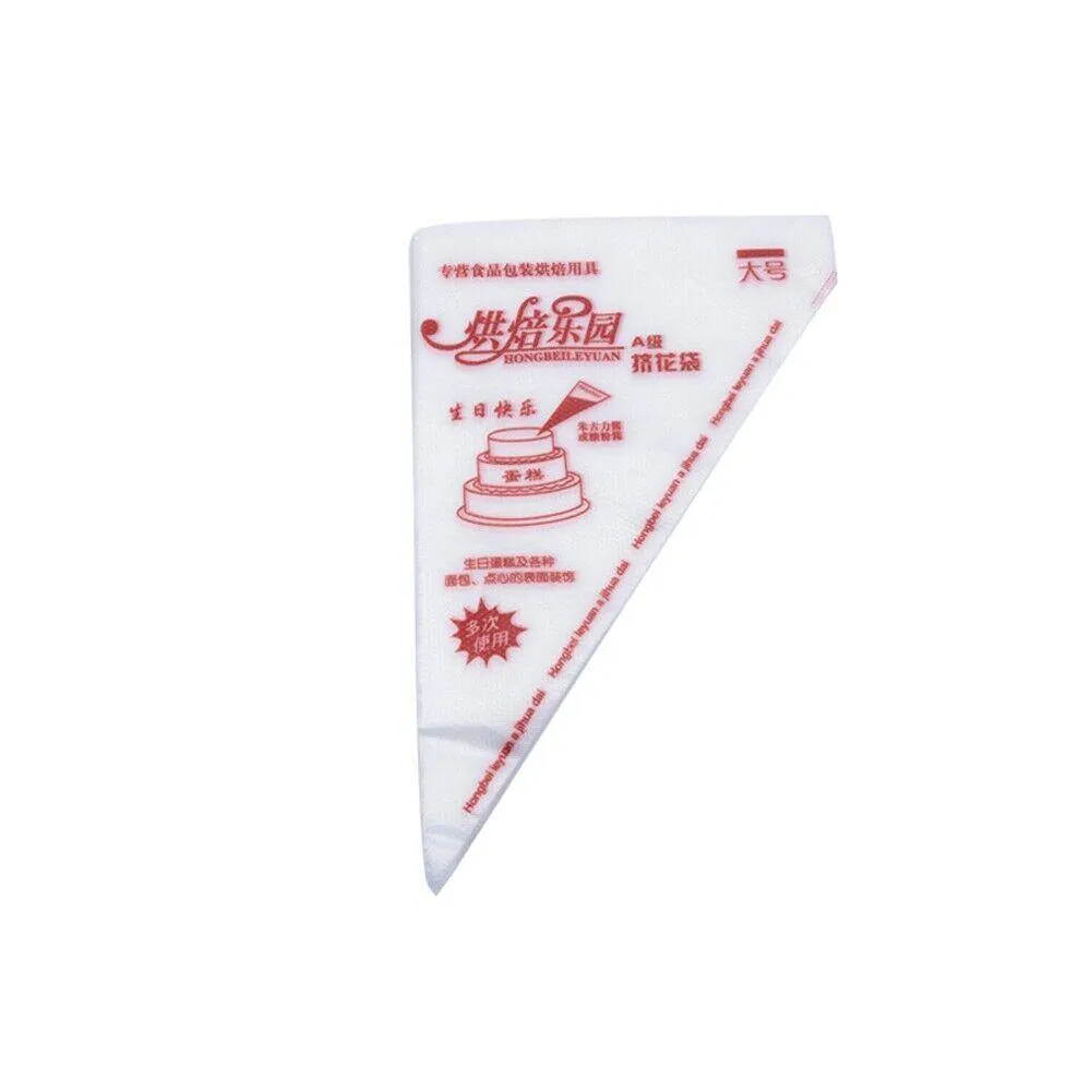 Piping Bags 100/200PCS Plastic Clear Disposable Red/Orange