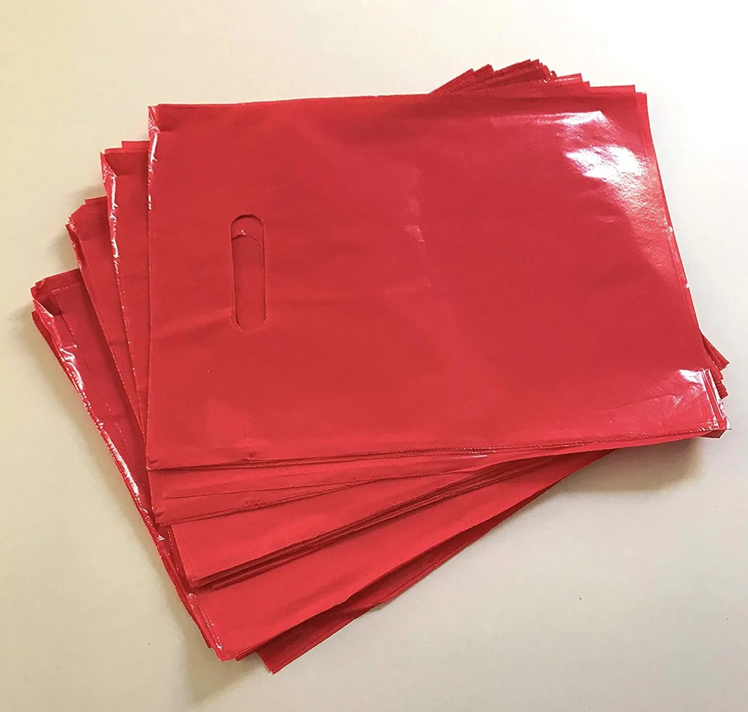 PLASTIC MERCHANDISE STORE BAGS, sizes, 9"x12", 12"x15"& 15x18 and more Retail Bags (Fuchsia, 12" x 15")