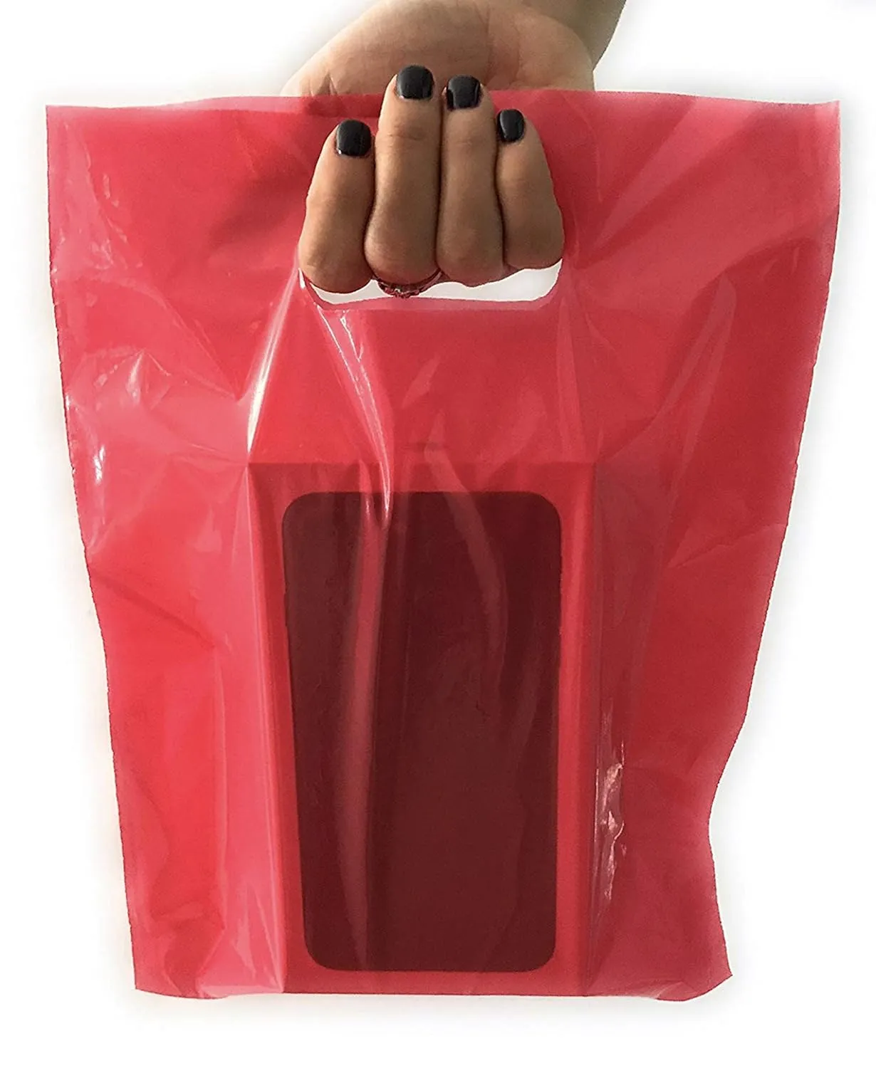 PLASTIC MERCHANDISE STORE BAGS, sizes, 9"x12", 12"x15"& 15x18 and more Retail Bags (Fuchsia, 12" x 15")