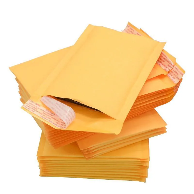 Poly Bubble Mailers 25PCS 8Sizes Yellow Plastic Padded Bags