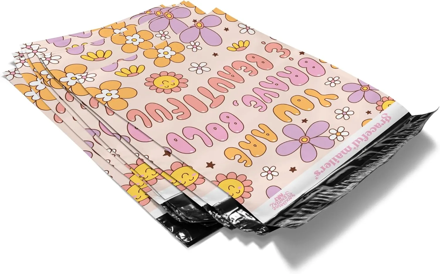 Poly Mailers 10x13 100 Pack, Waterproof & Tear Resistant Mailing Envelopes for Small Business Supplies, Cute Shipping Bags for Clothes & Small Business Bold & Beautiful