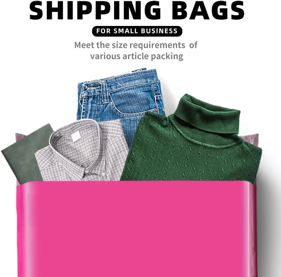 POLYSELLS 1000 pcs 7.5x10.5 Inches Pink Poly Mailers Shipping Envelopes, Strong Adhesive Sealing, Waterproof, and Tear-resistant Postal Mailing Bags for Clothing, Books, and Accessories