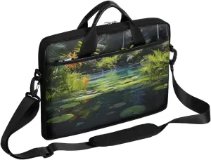 Pond Plants Laptop Shoulder Bag Laptop Sleeve Carrying Case Slim Briefcase Waterproof Computer Tote Bag Compatible with 14 15 15.6 Inch Notebook Computer Tablet