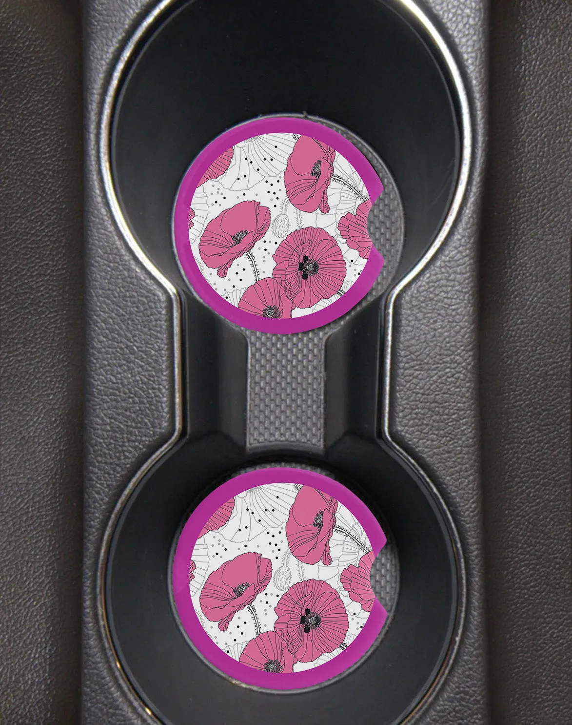 Poppy 2.75" Car Coasters
