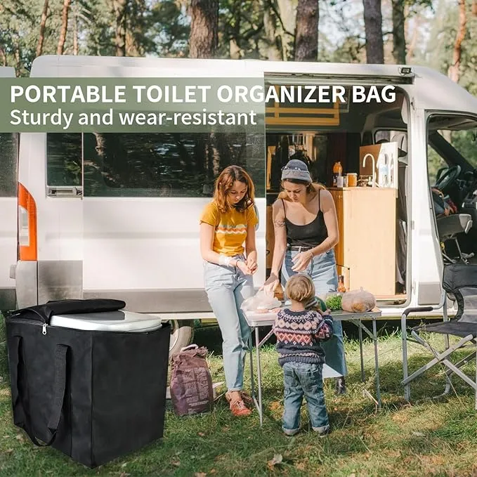 Portable Toilet Carrying Bag - Upgraded 5.3 Gallon RV Toilet Protector Bag(2024 New), Portable Toilet Carry Bag for RV Travel Potty