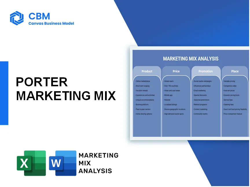 PORTER MARKETING MIX