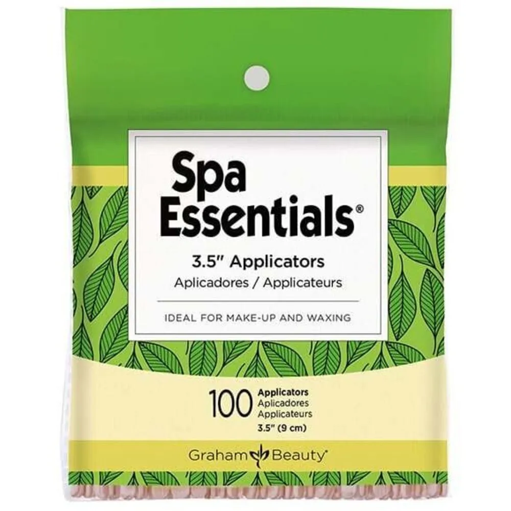 Precision Eye/Lip Wax Applicators / 3.5" Tapered Wax Sticks / 100 Applicators Per Bag by Spa Essentials
