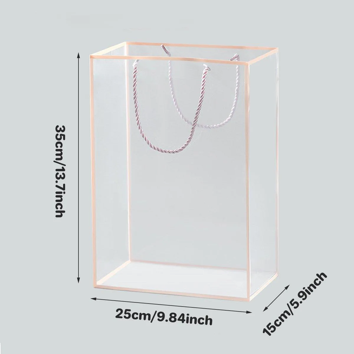 Premium PVC Clear Tote Bags Gift Packaging 10PCS