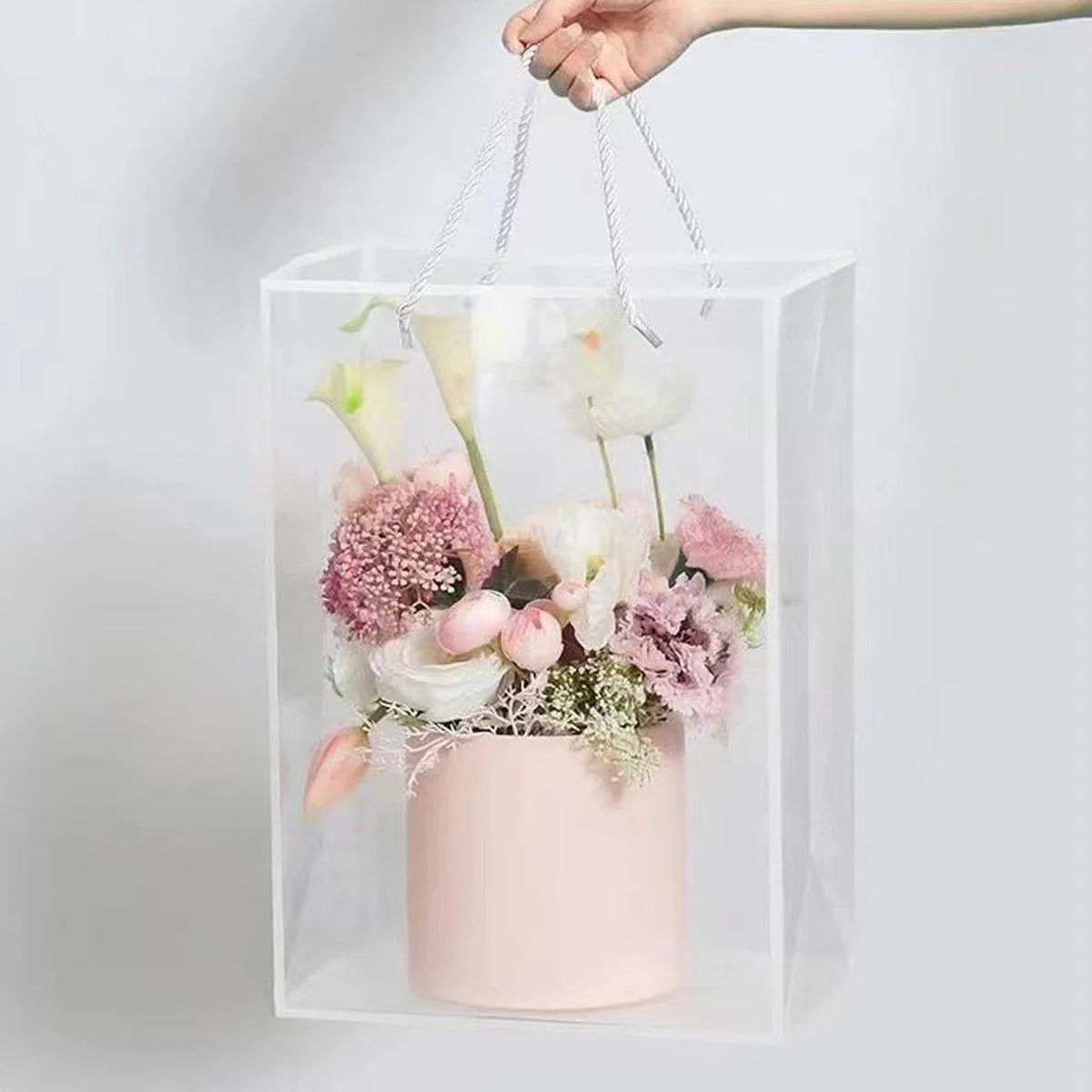 Premium PVC Clear Tote Bags Gift Packaging 10PCS