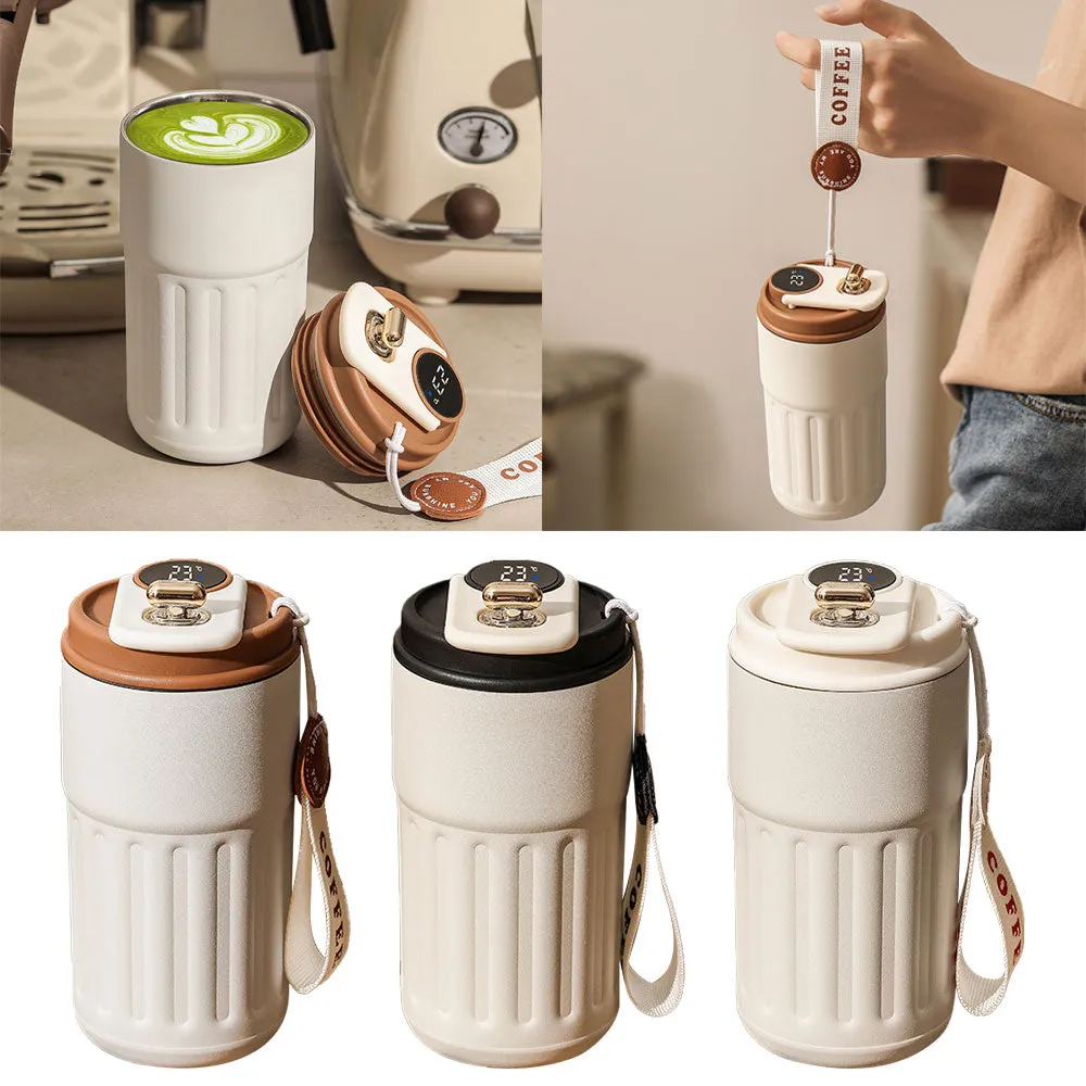 Premium Smart Thermos Bottle – 450ml Stainless Steel Vacuum Cup with Temperature Display, Portable Business Thermal Mug for Coffee, Office, and Travel, Durable 316 Steel Insulation
