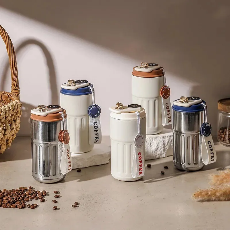 Premium Smart Thermos Bottle – 450ml Stainless Steel Vacuum Cup with Temperature Display, Portable Business Thermal Mug for Coffee, Office, and Travel, Durable 316 Steel Insulation