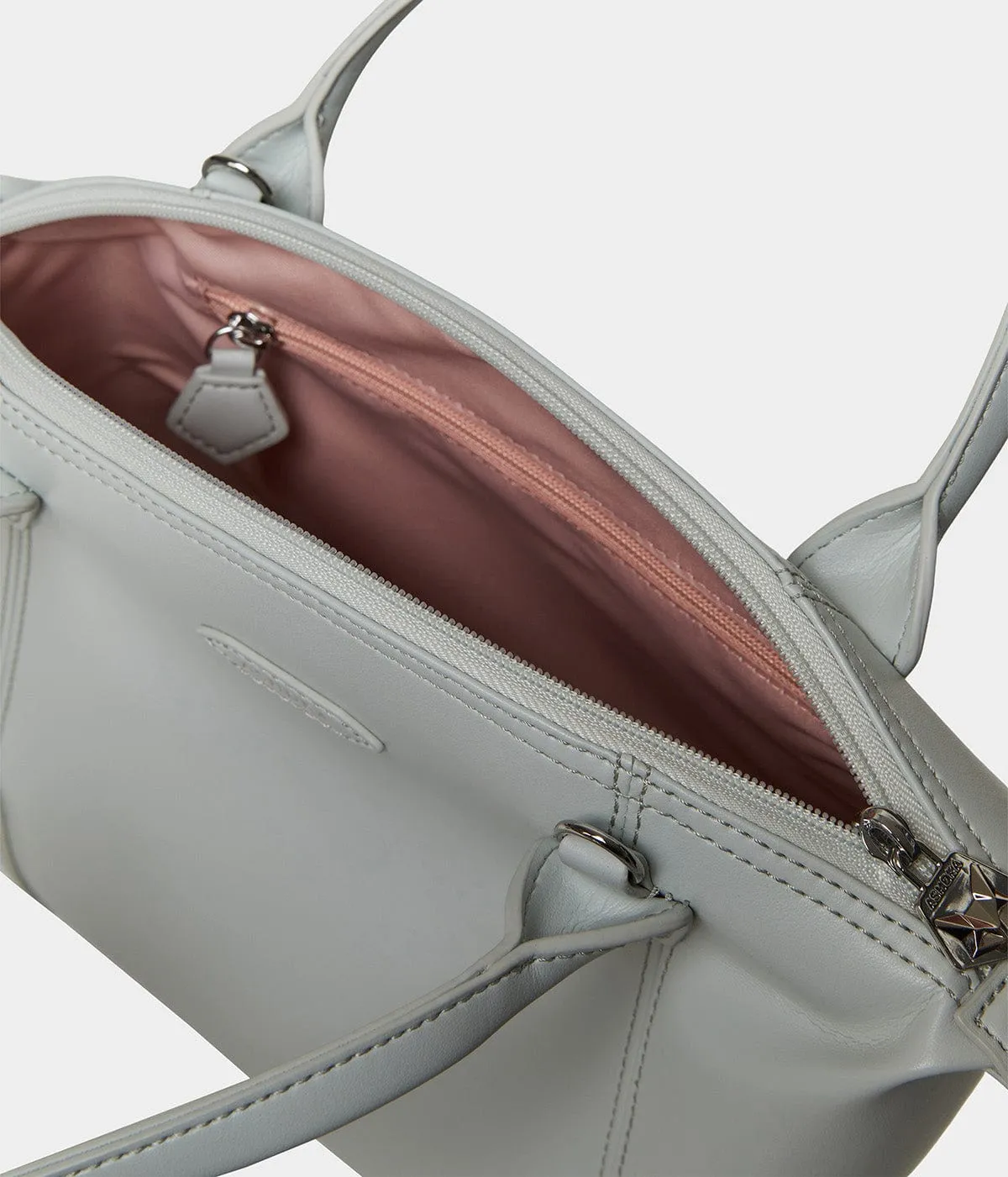Pretty Apple Skin Vegan Leather Shoulder Bag | Pearl Grey
