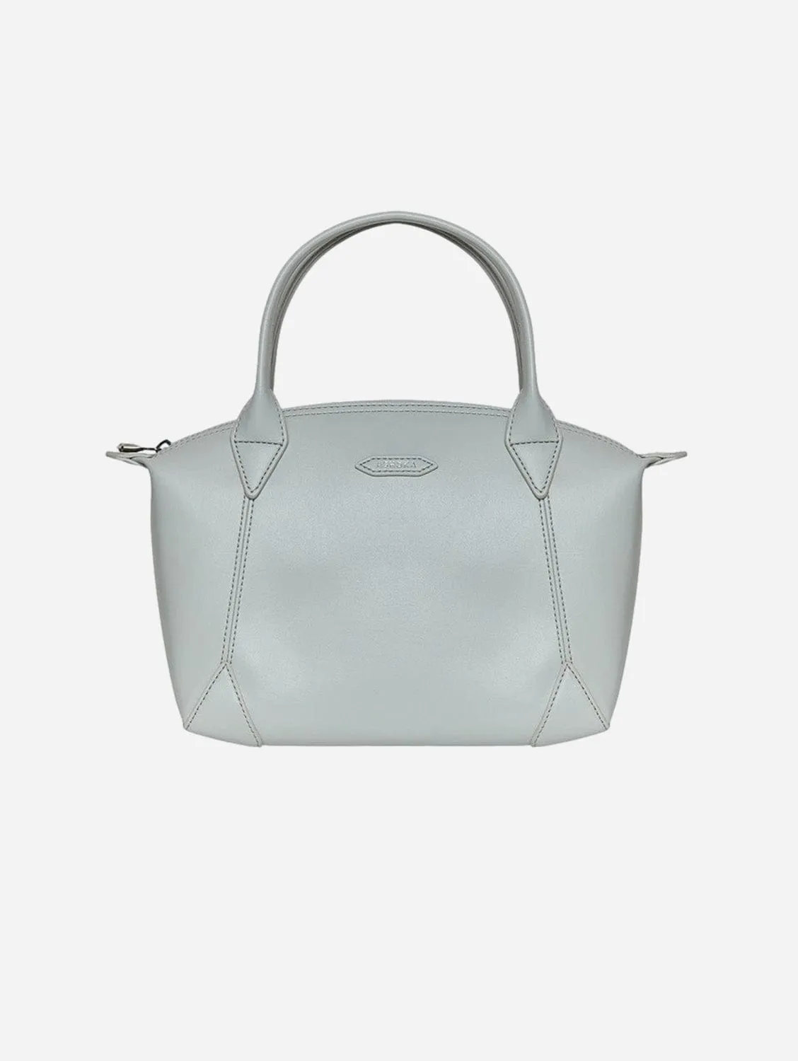 Pretty Apple Skin Vegan Leather Shoulder Bag | Pearl Grey