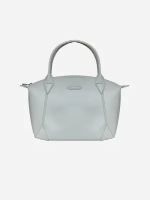 Pretty Apple Skin Vegan Leather Shoulder Bag | Pearl Grey