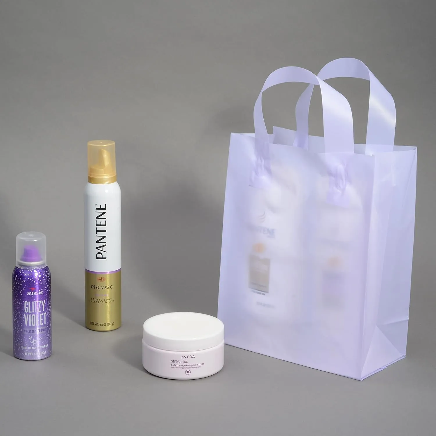Prime Line Packaging Plastic Gift Bags for Small Business, Purple Tote Bags for Boutiques, Goodie, Party Favor, Takeout, Thank you, Bulk, 8x4x10 100 Pack