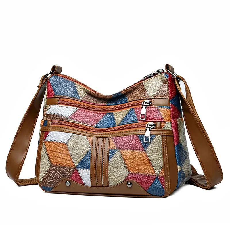 PU Leather Armpit Bags for Women, Shoulder Crossbody Bag, Ladies Vintage Underarm Handbags Suitable for mothers Mom to use