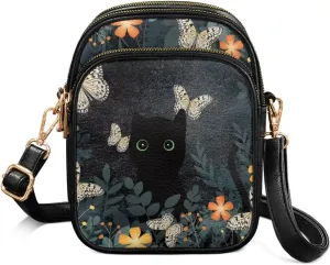 PU Leather Crossbody Bags for Women Ladies Lightweight Cross Body Shoulder Purses Handbag with Muti Zipper Pockets