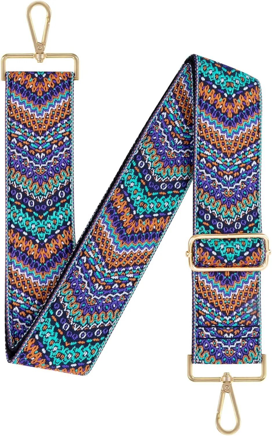 Purse Strap Crossbody, 2" Bag Straps Replacement for Purses, Embroidered Wide Shoulder Strap for Handbag
