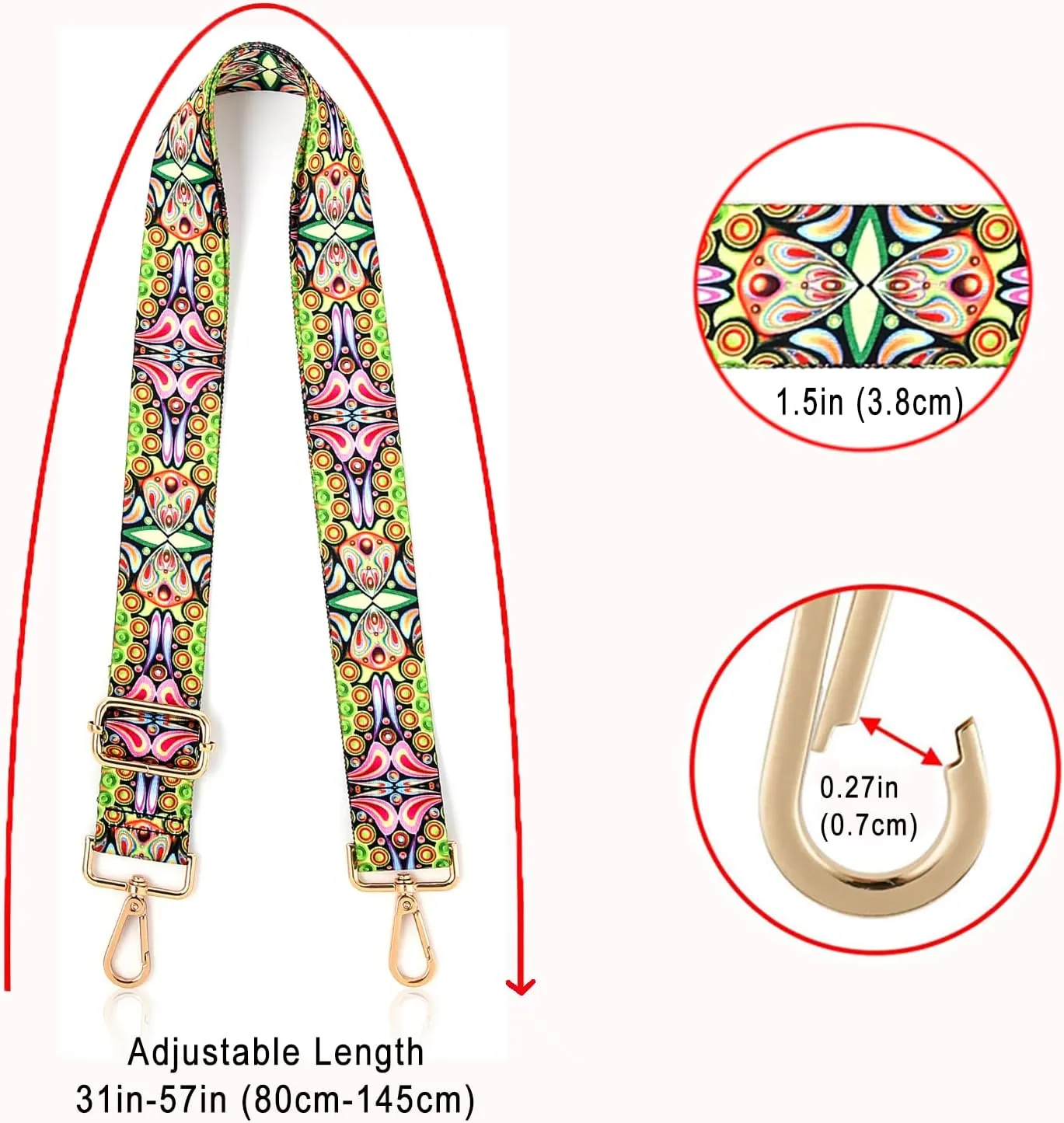 Purse Strap Replacement Crossbody Handbag Shoulder Strap Adjustable