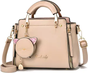 Purses and Handbags for Women Fashion PU Leather Top Handle Women Satchel Shoulder Bags Small Totes Crossbody Bags