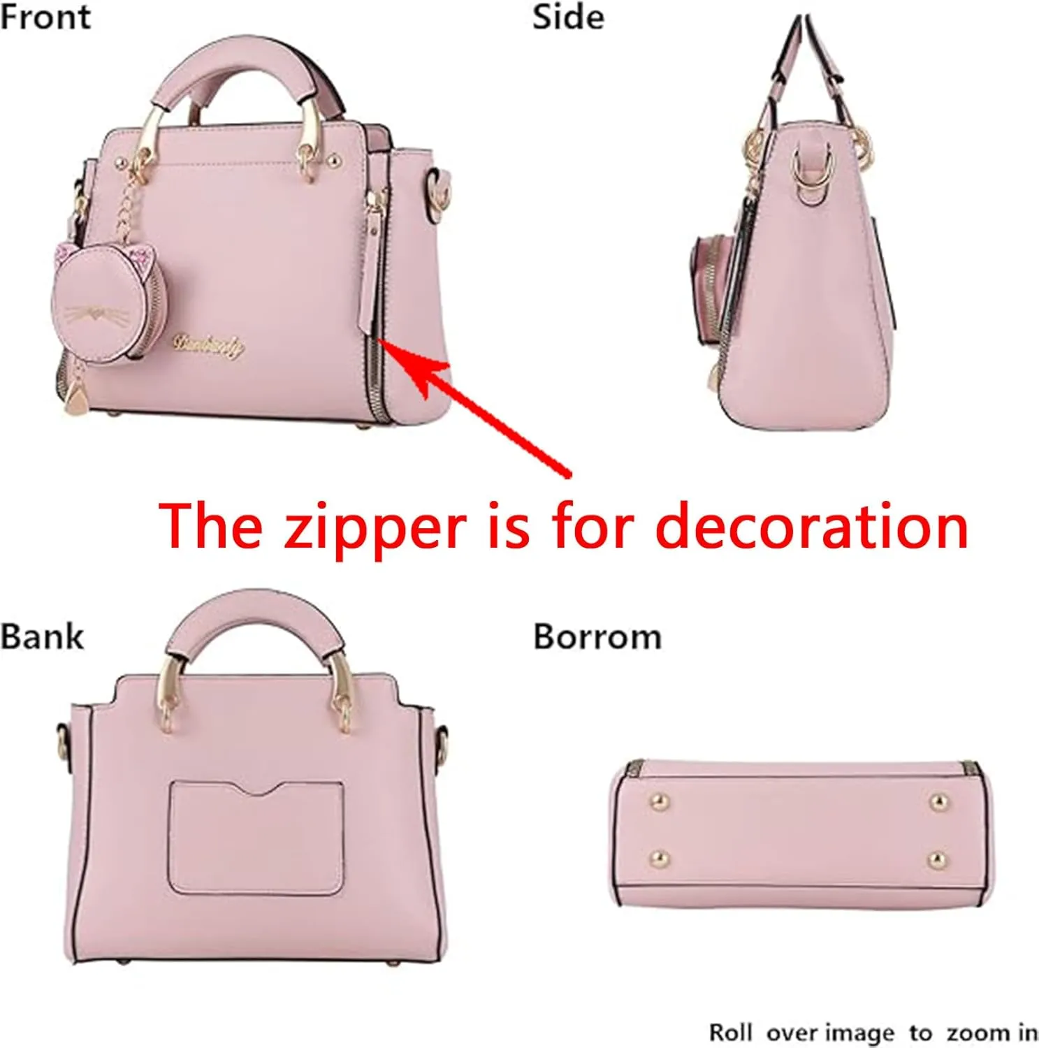 Purses and Handbags for Women Fashion PU Leather Top Handle Women Satchel Shoulder Bags Small Totes Crossbody Bags