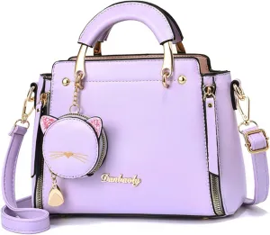 Purses and Handbags for Women Fashion PU Leather Top Handle Women Satchel Shoulder Bags Small Totes Crossbody Bags