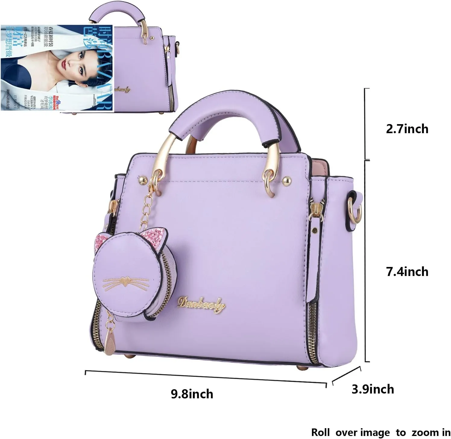 Purses and Handbags for Women Fashion PU Leather Top Handle Women Satchel Shoulder Bags Small Totes Crossbody Bags