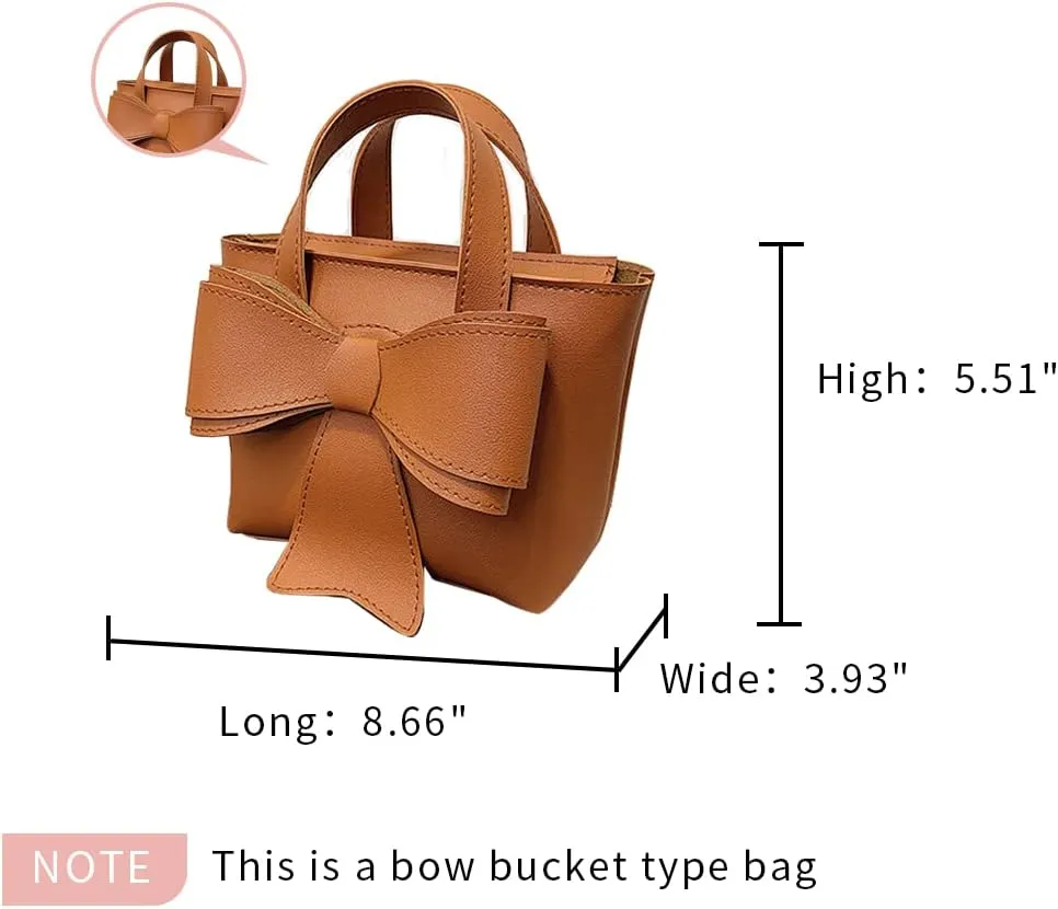 Purses for Women, Bowknot Handbag Shoulder Bag for Women Top-handle Totes Satchel