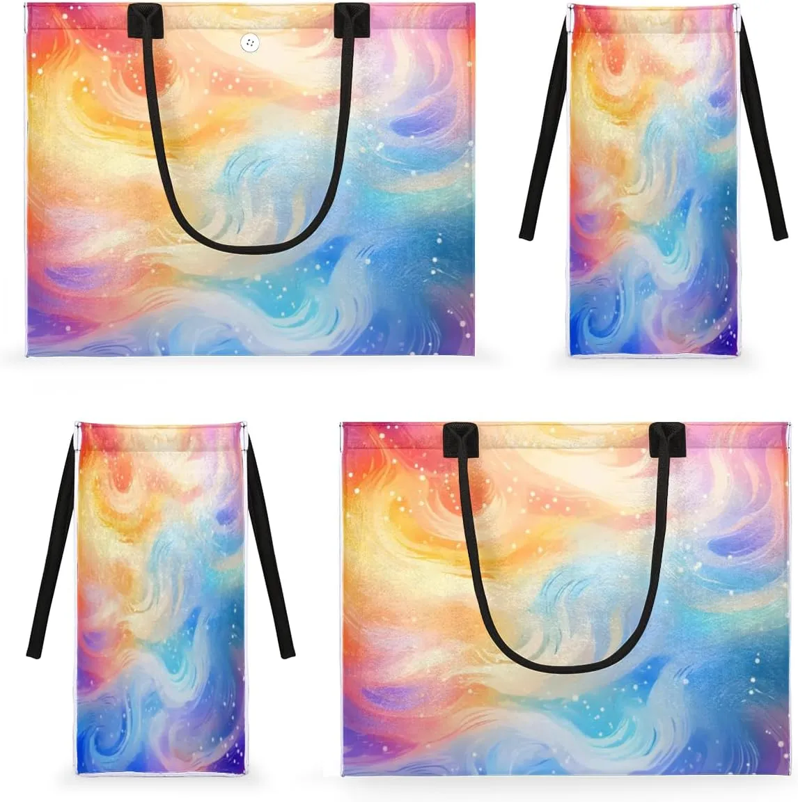 QsirBC Abstract Art Tote Bag for Women Shoulder Bags with Pockets Handbags Purses Large Totes