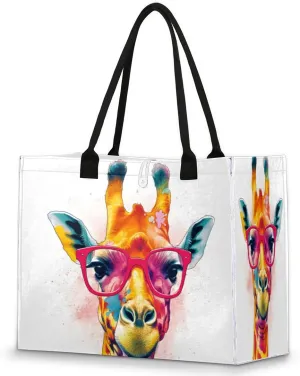 QsirBC Abstraction Art Pattern Tote Bag for Women Shoulder Bags with Pockets Handbags Purses Large Totes