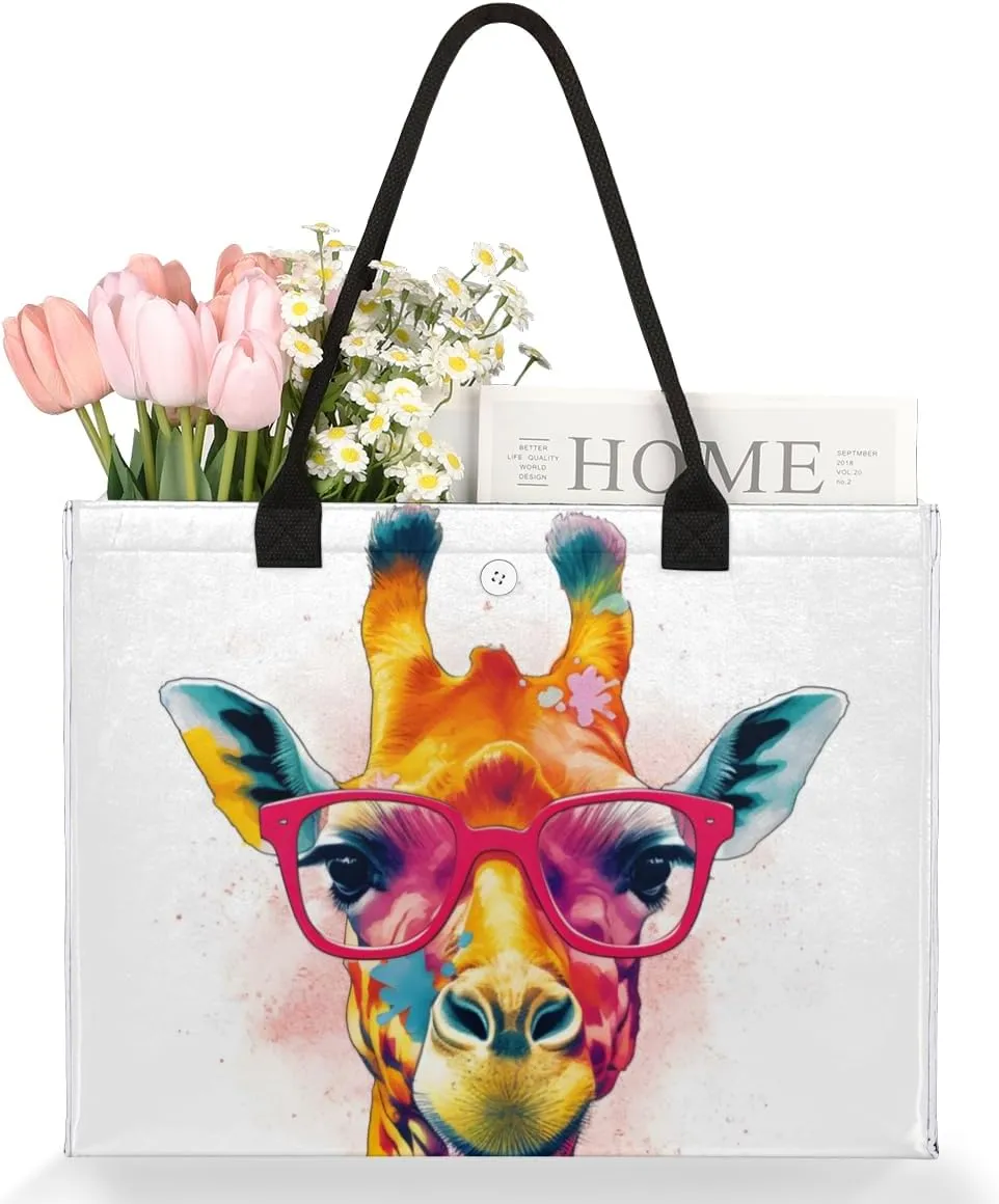 QsirBC Abstraction Art Pattern Tote Bag for Women Shoulder Bags with Pockets Handbags Purses Large Totes