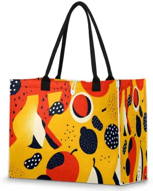 QsirBC Abstractions Tote Bag for Women Shoulder Bags with Pockets Handbags Purses Large Totes