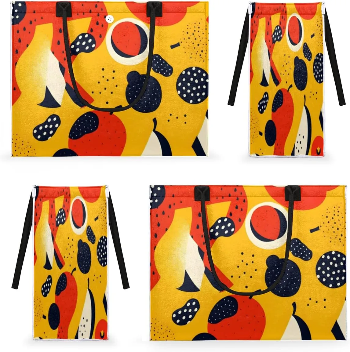 QsirBC Abstractions Tote Bag for Women Shoulder Bags with Pockets Handbags Purses Large Totes