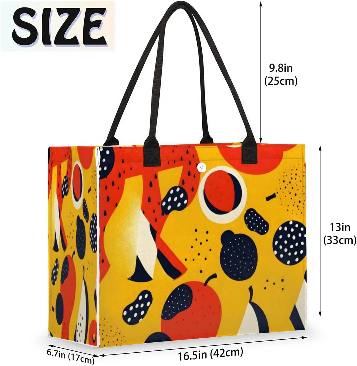 QsirBC Abstractions Tote Bag for Women Shoulder Bags with Pockets Handbags Purses Large Totes