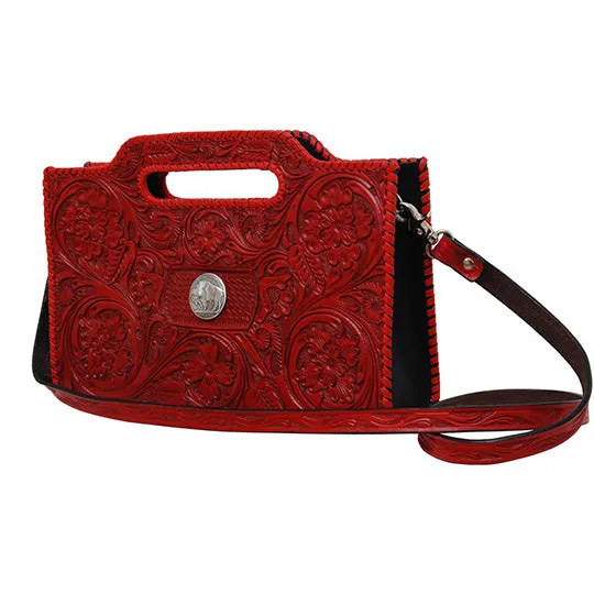 Rafter T Ranch Co. Red Tooled Chic Clutch/CrossBody Bag
