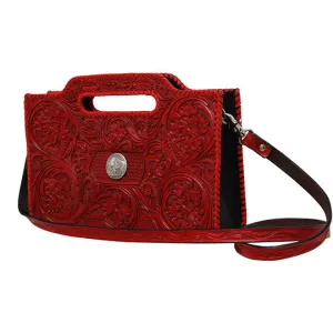 Rafter T Ranch Co. Red Tooled Chic Clutch/CrossBody Bag
