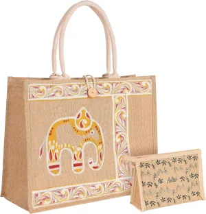 Reusable Straw Beach Tote Bag for Women - Waterproof Woven Cute Jute Gift Bag for Her Travel, Shopping, Everyday Use