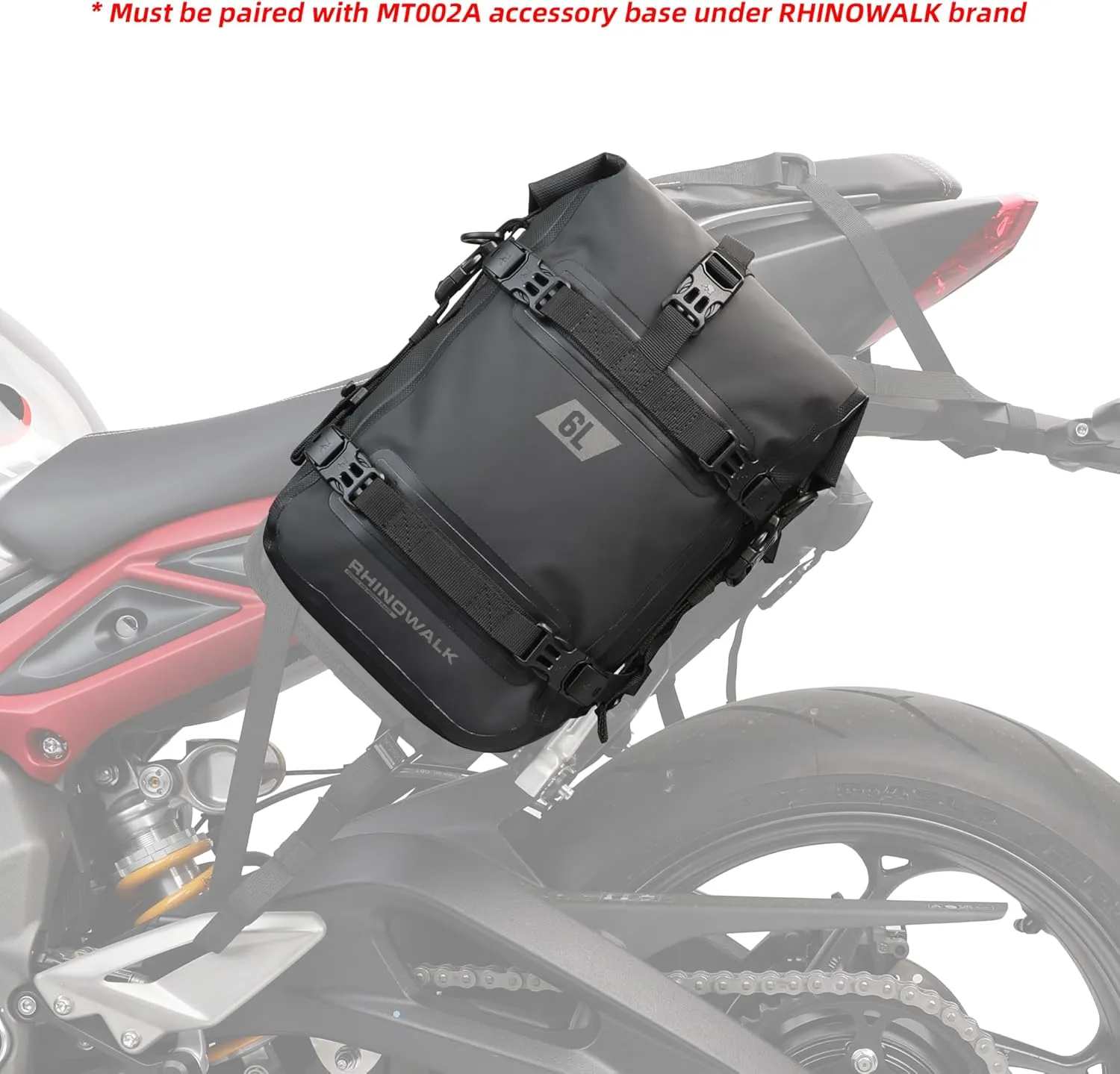 Rhinowalk Motorcycle Crash Bar Bag Waterproof 6L Motorcycle Frame Bag Saddle Bag Side Bag with Shoulder Strap